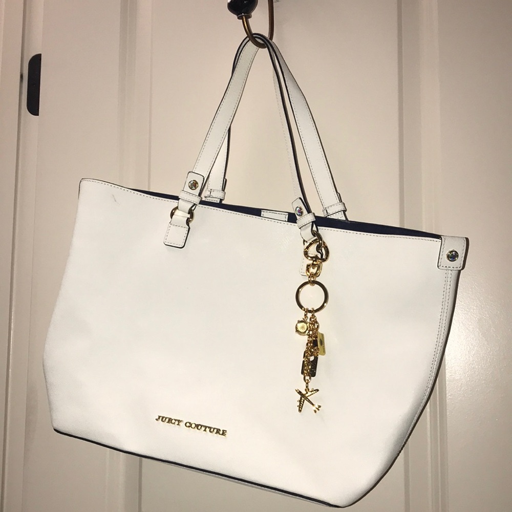 Juicy couture purse with juicy couture gold charm
